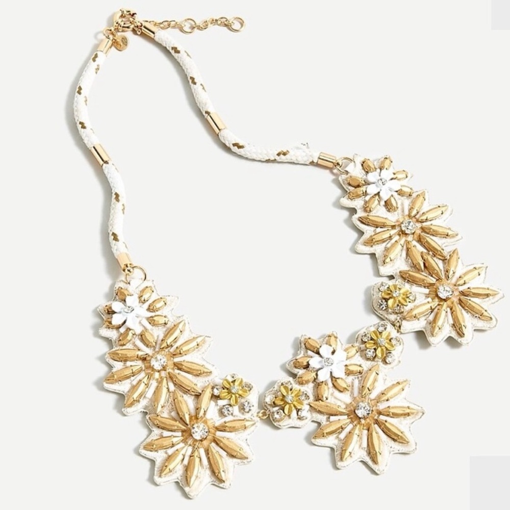 J.CREW Golden Blossom Statement Necklace NWT